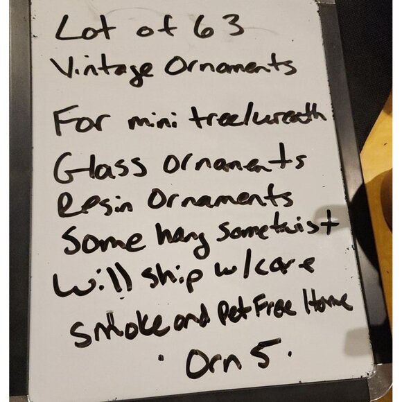 63 Vintage Mini Christmas Ornaments Set Mixed Glass - Picture 14 of 14